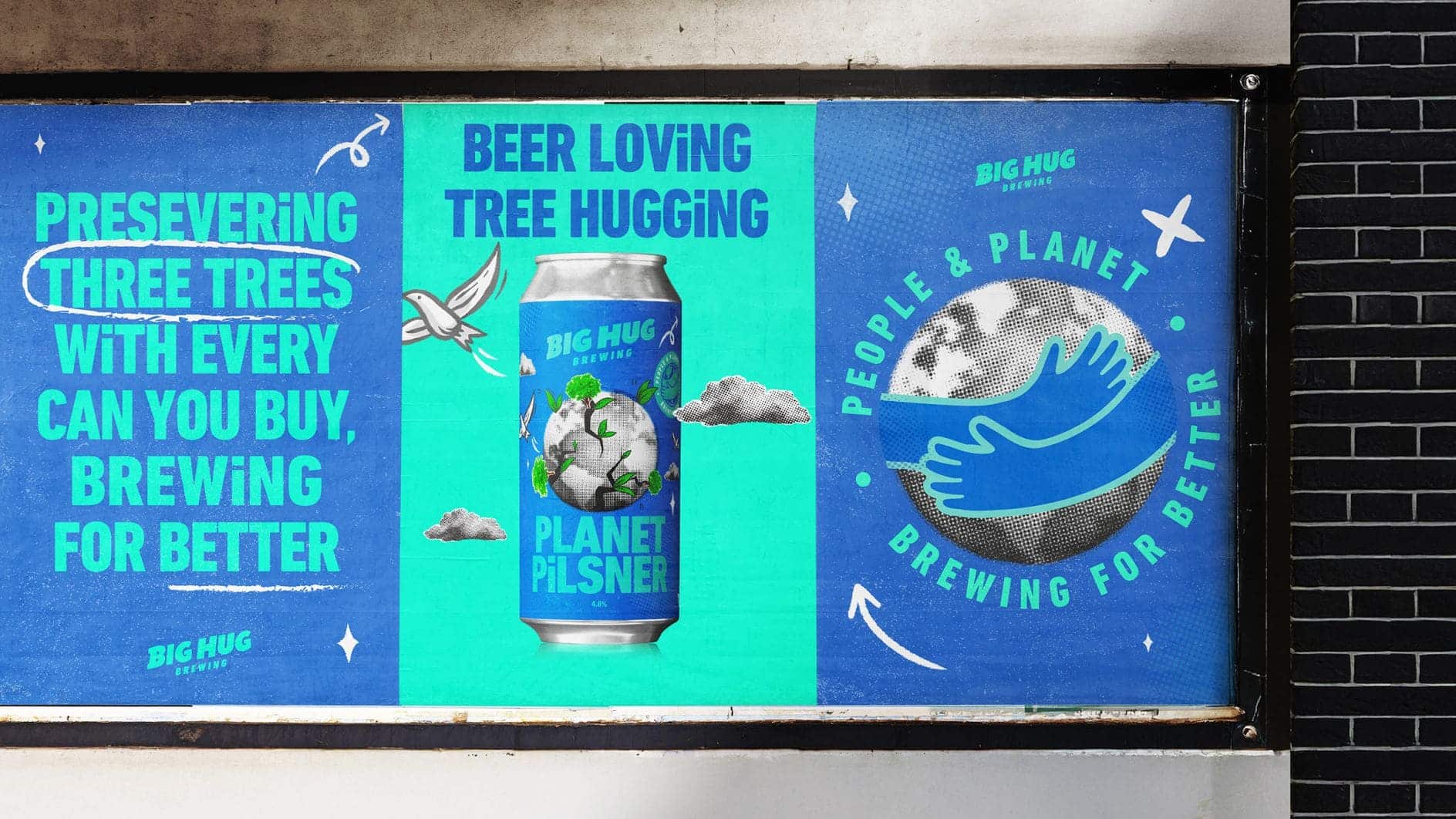 A Big Hug beer wall billboard