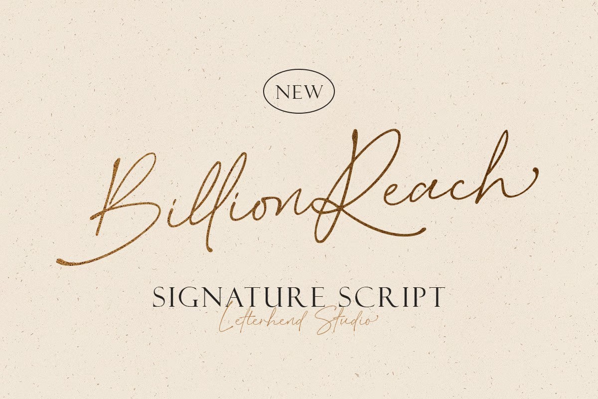 A signature script font