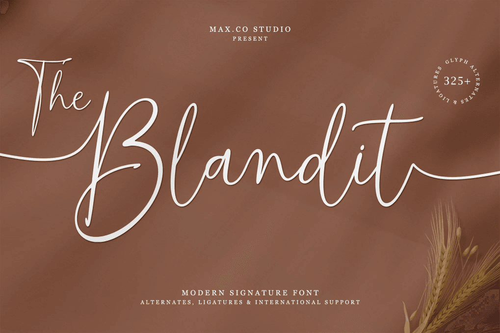 A modern signature font