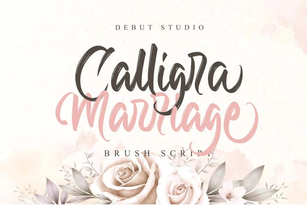 A brush script font