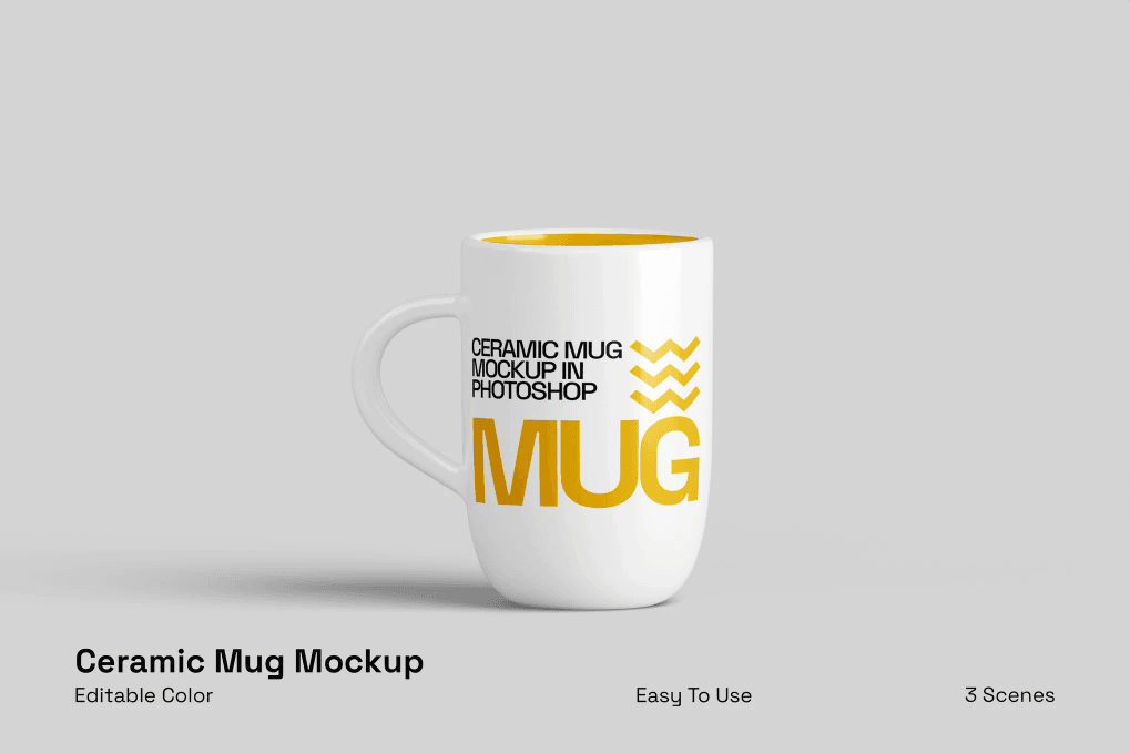 A ceramic mug mockup