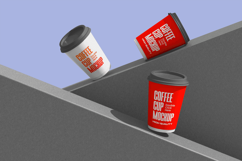 A coffee cups mockup