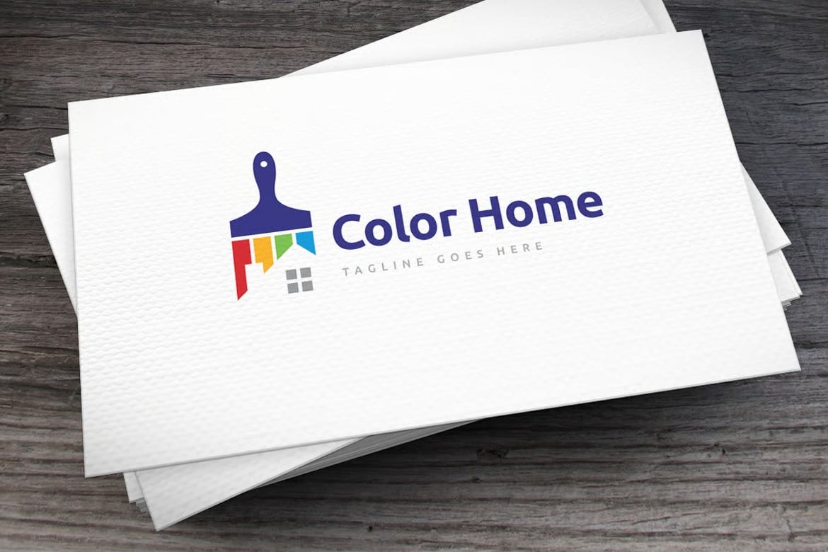 A color home logo template