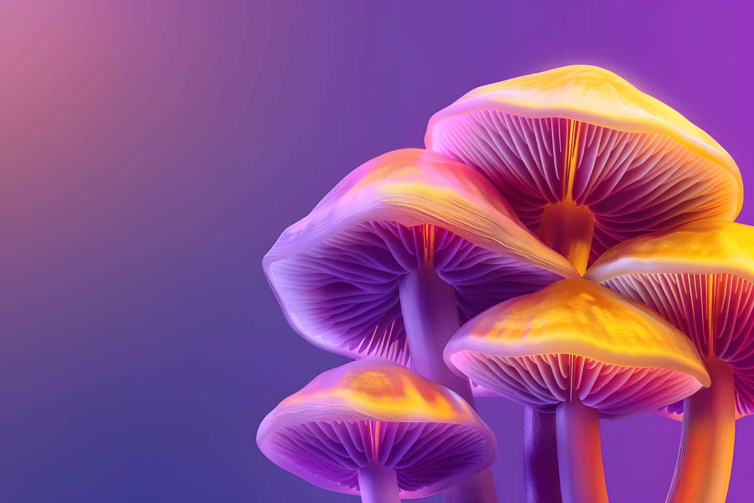 Colorful mushrooms