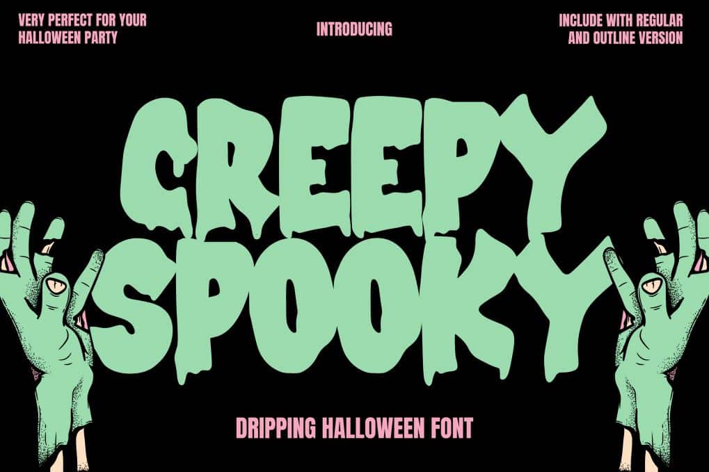 A dripping Halloween font