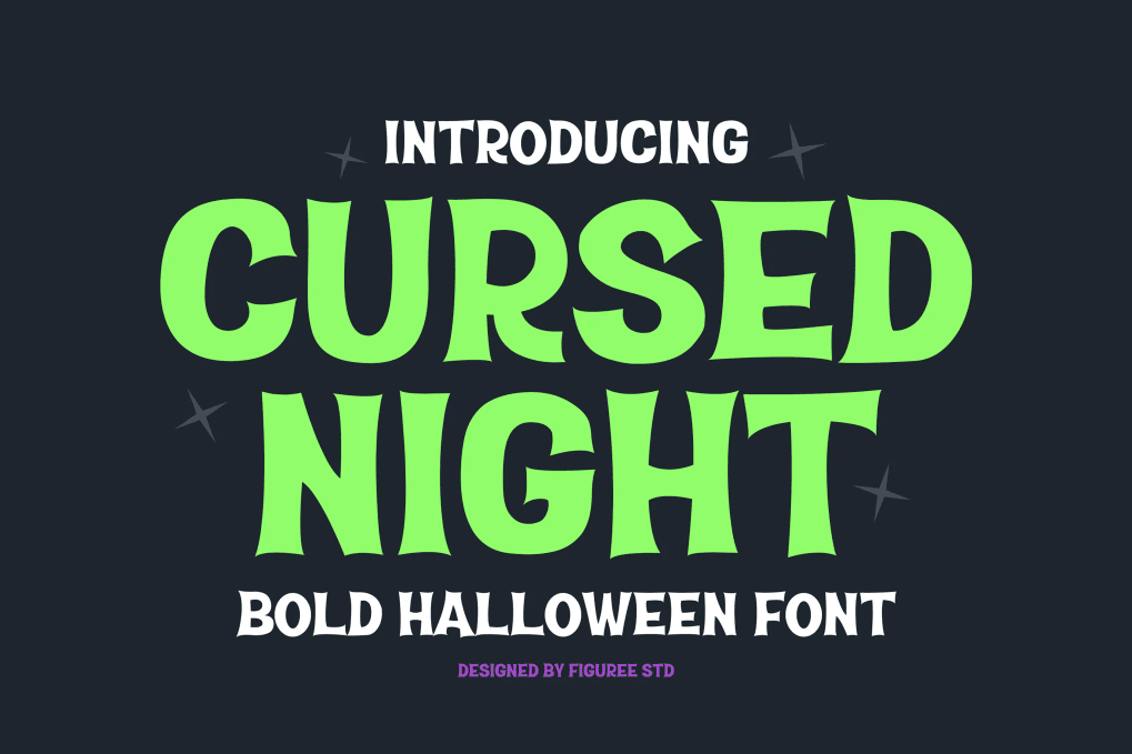 A bold display Halloween font