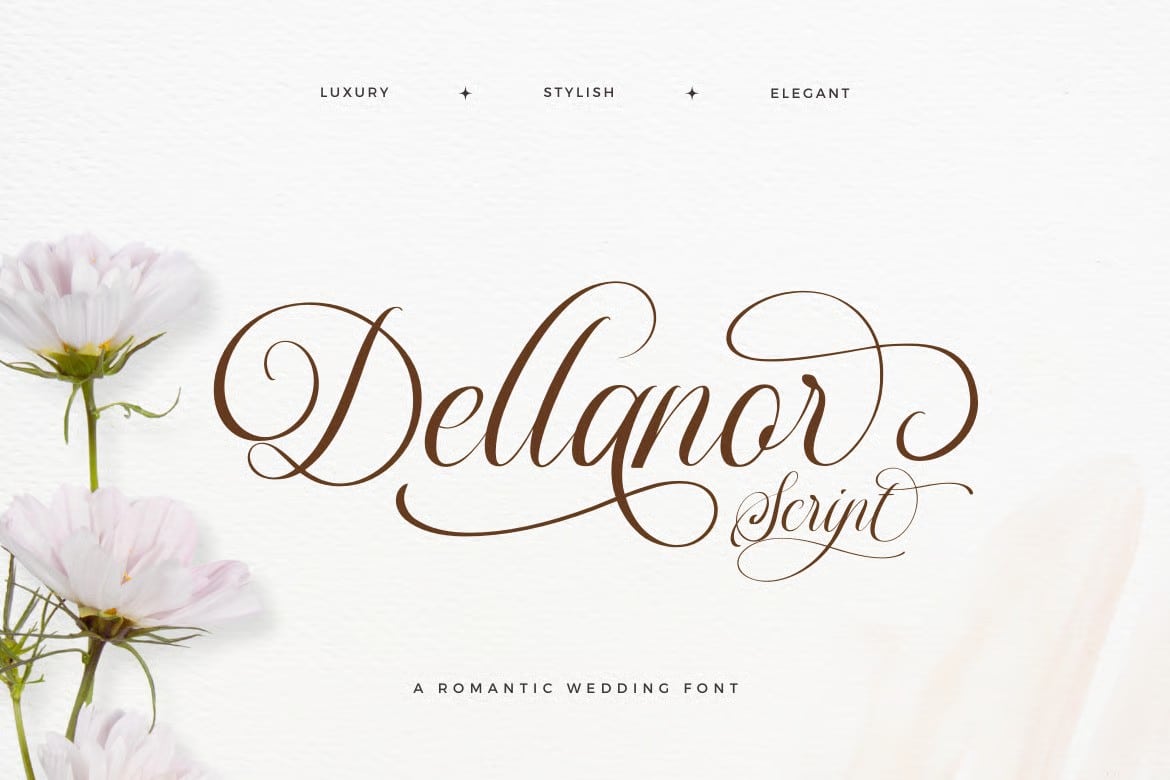 A romantic wedding font