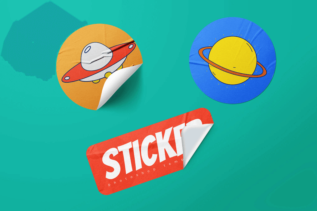 A simple sticker mockup