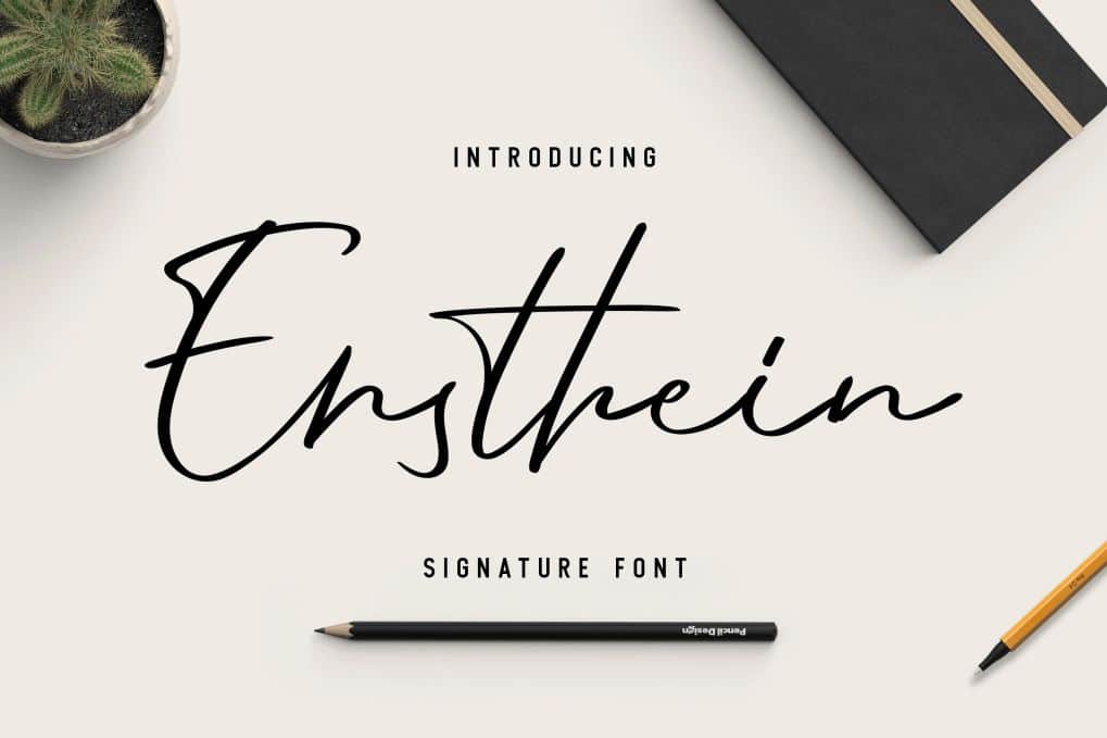 A signature script font