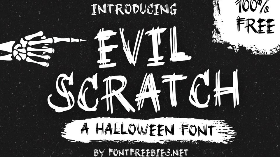 A free Halloween scratch font