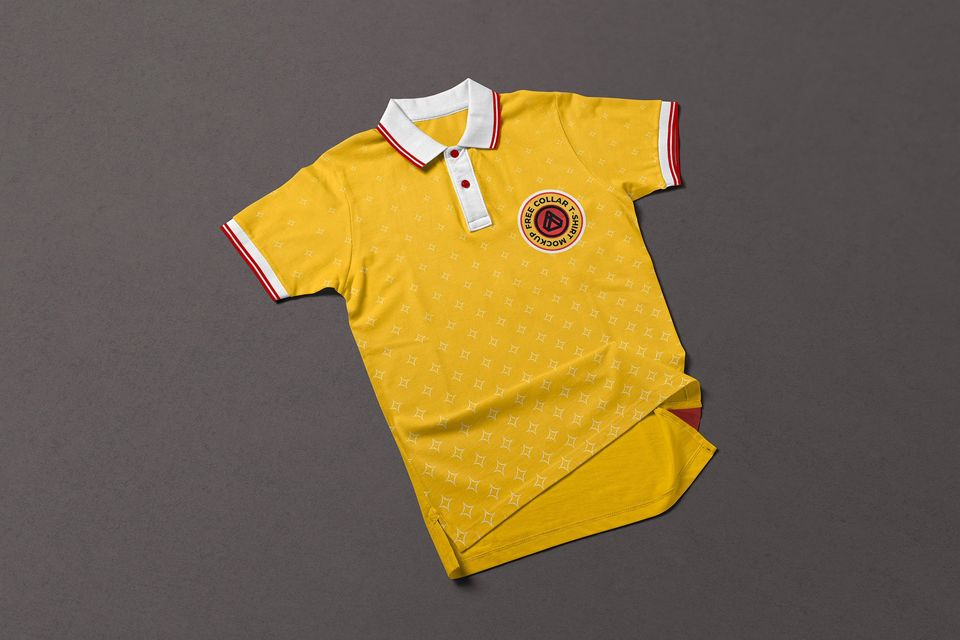 A free flat lay polo shirt mockup