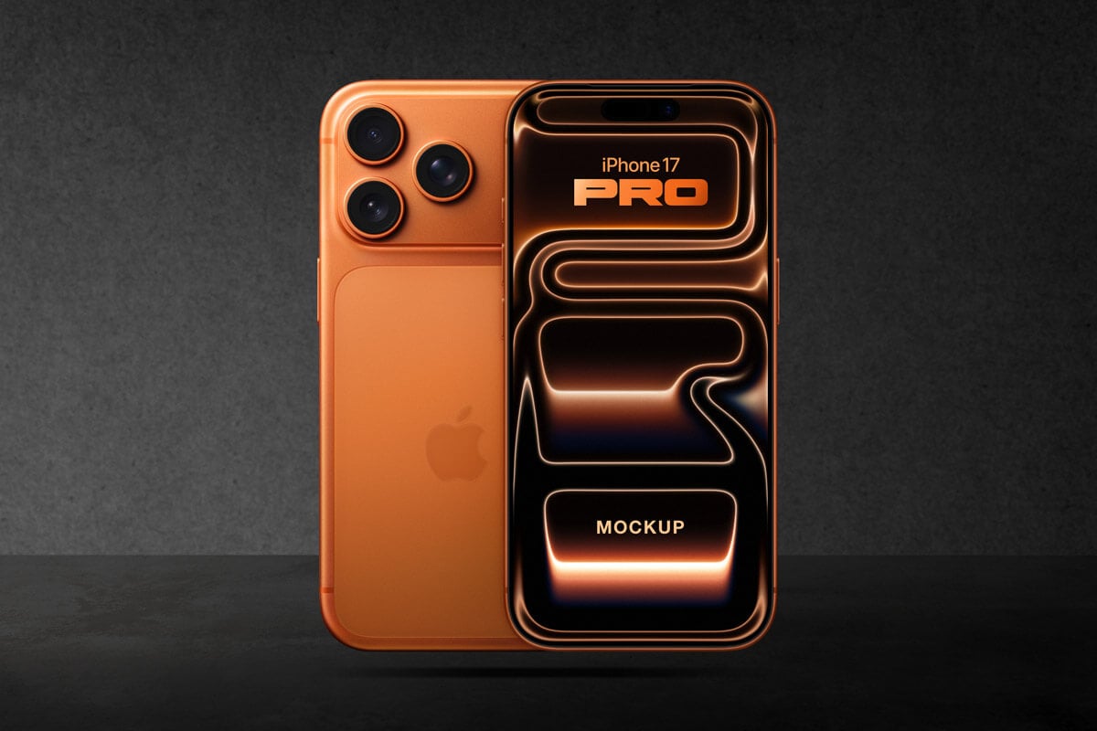 A free iPhone 17 Pro mockup