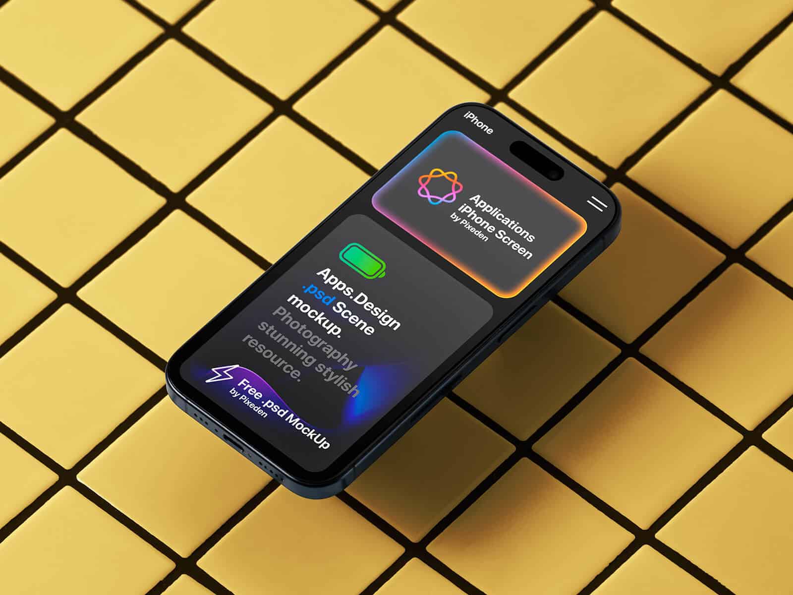A free perspective iPhone Pro Max mockup