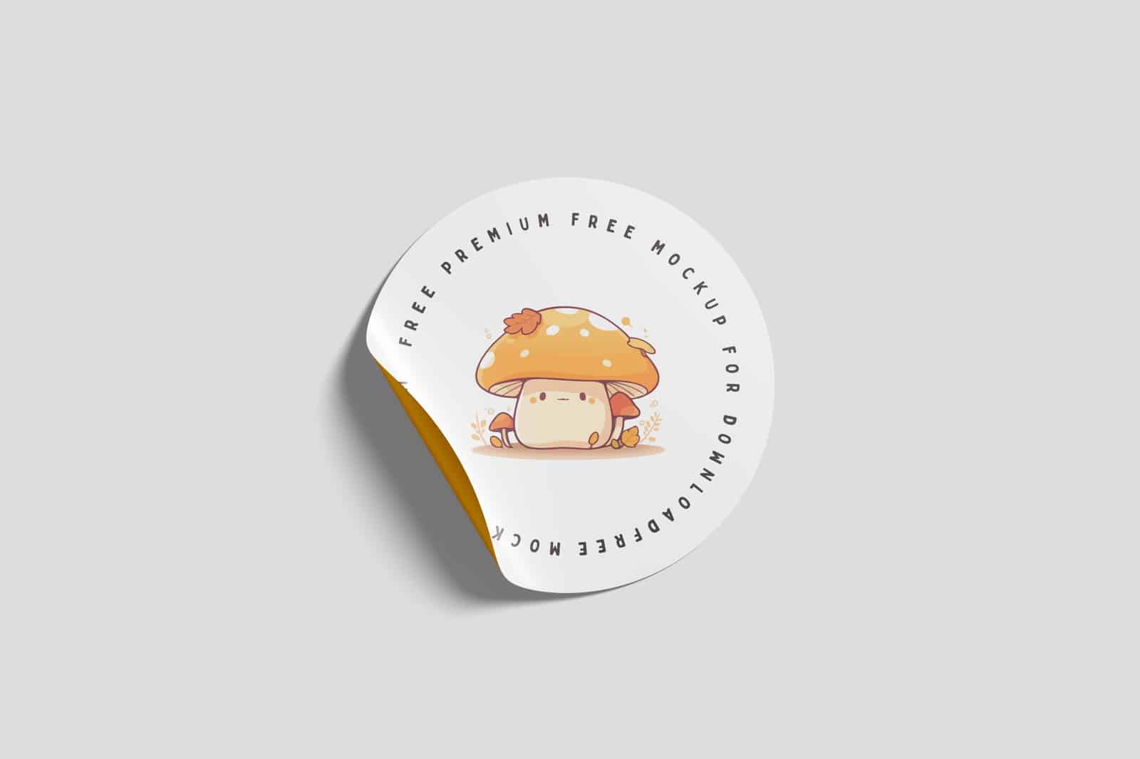 A free round sticker mockup set