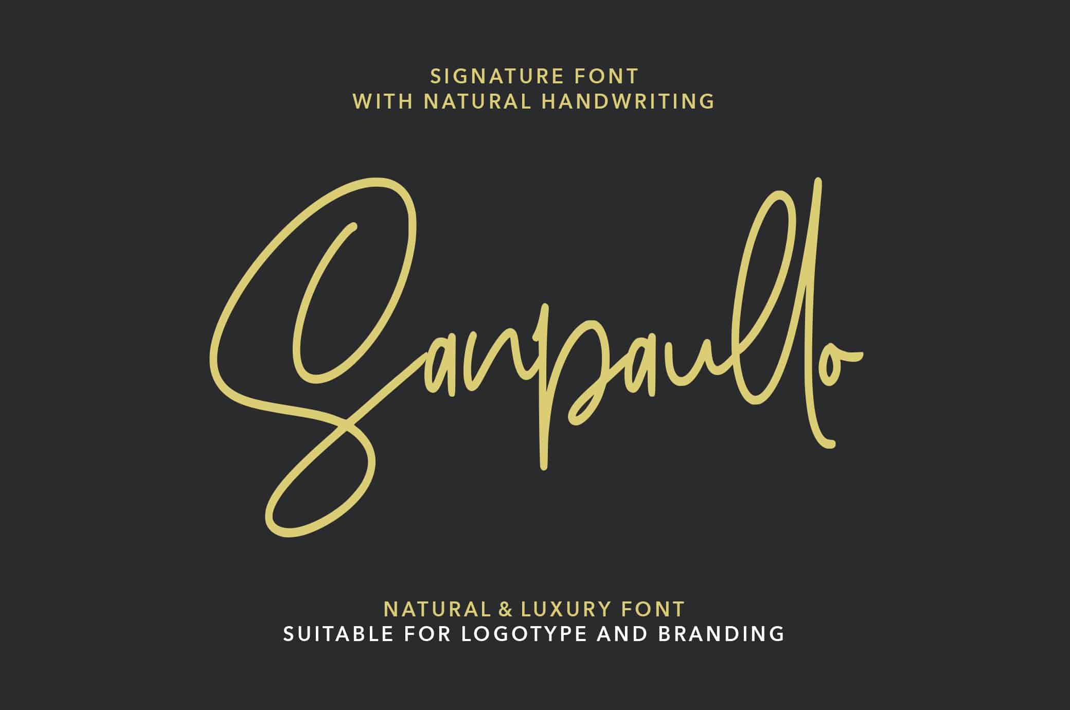 A free natural signature font