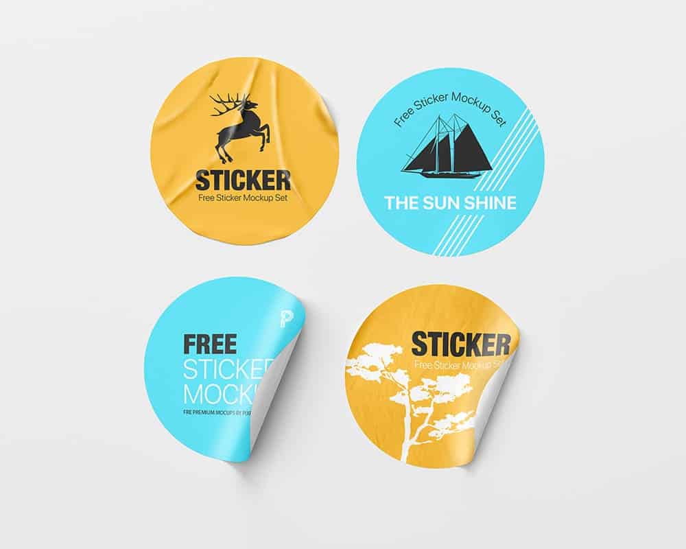 A free sticker mockup