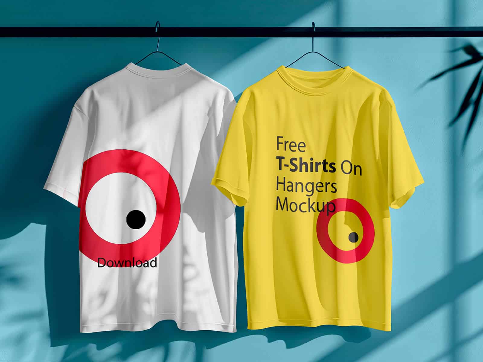 A free twin hanging polo shirt mockup