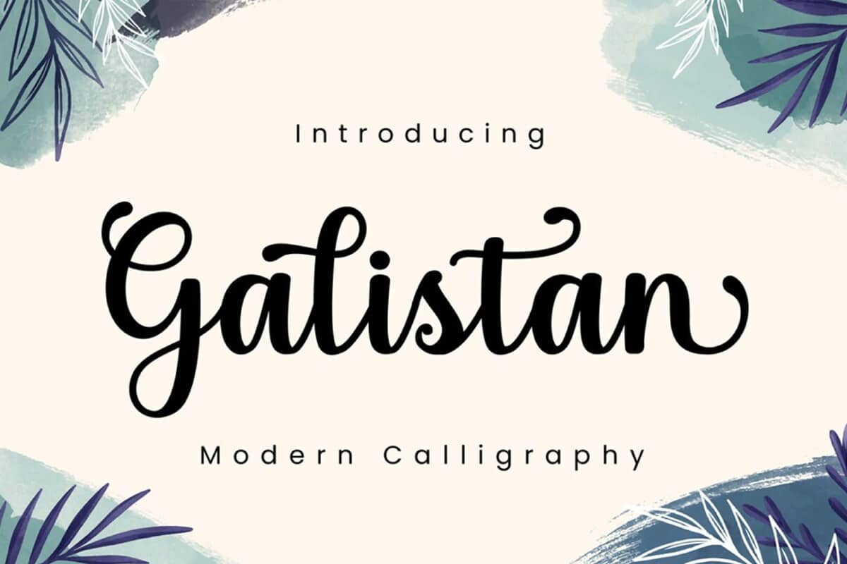 A free modern calligraphy font