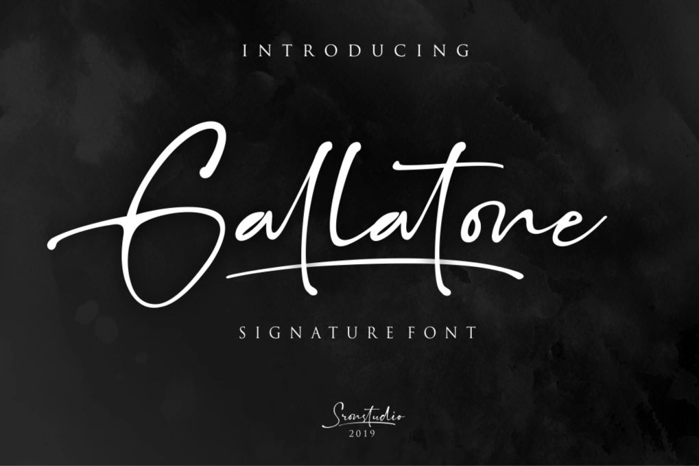 A modern signature font
