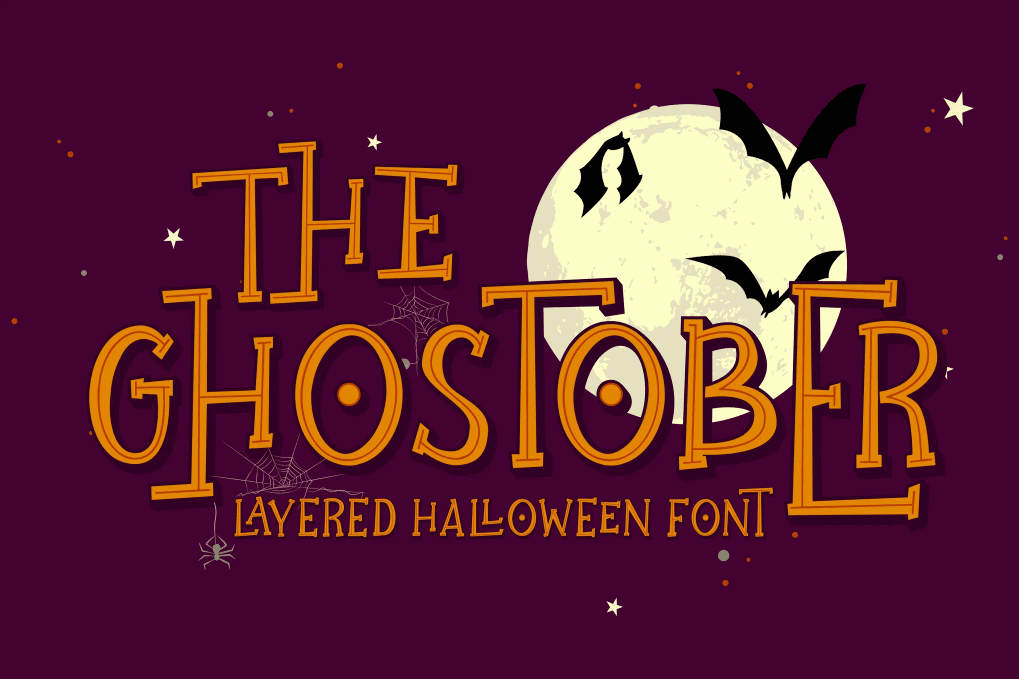 A layered Halloween font