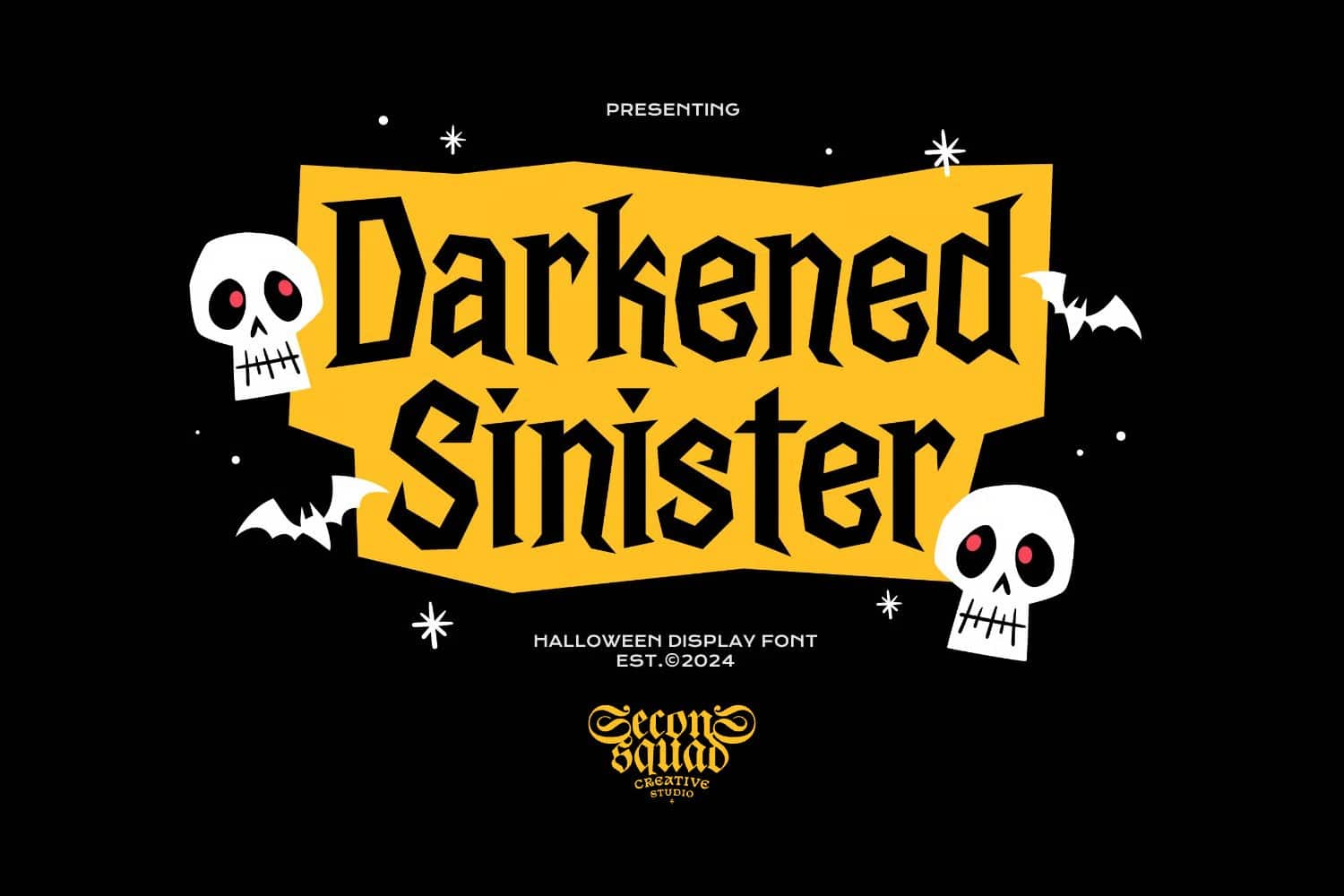 A Halloween display font