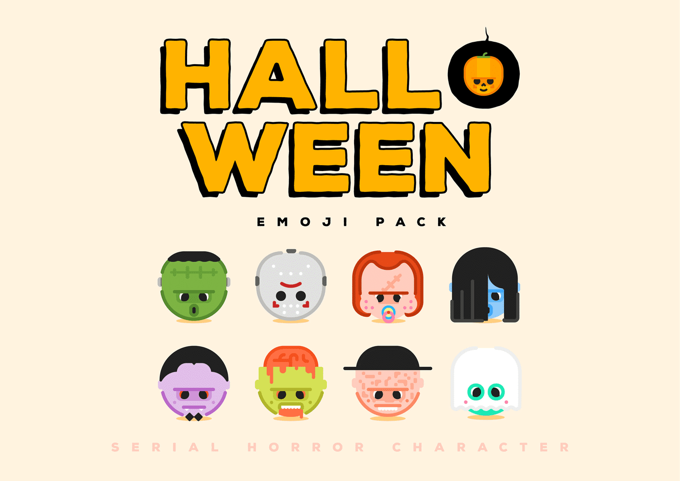 A free Halloween emoji characters