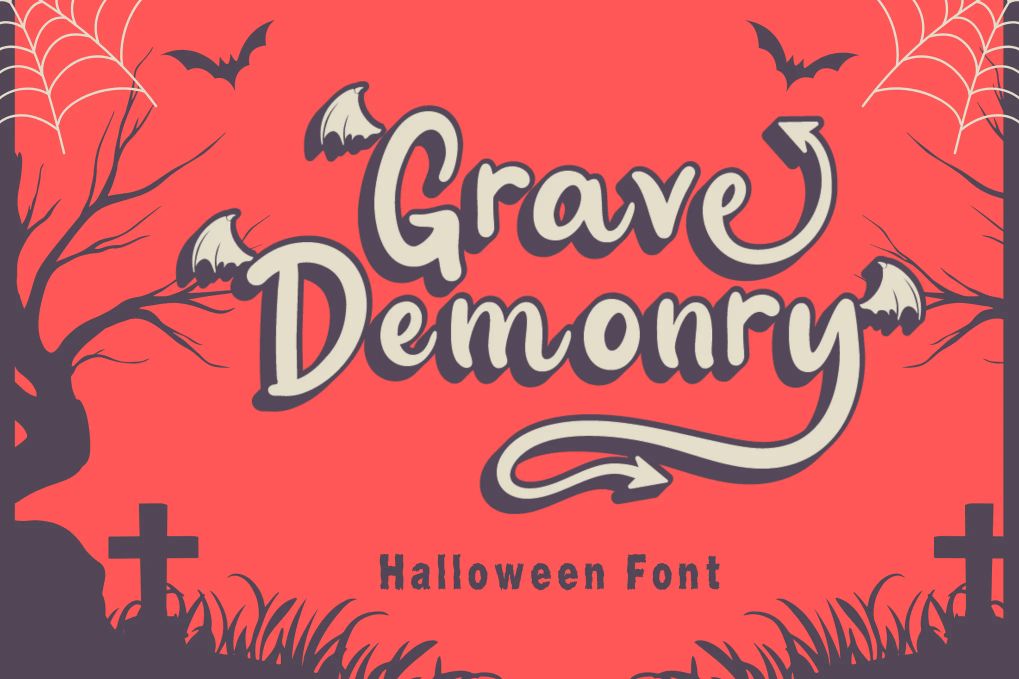 A decorative Halloween font