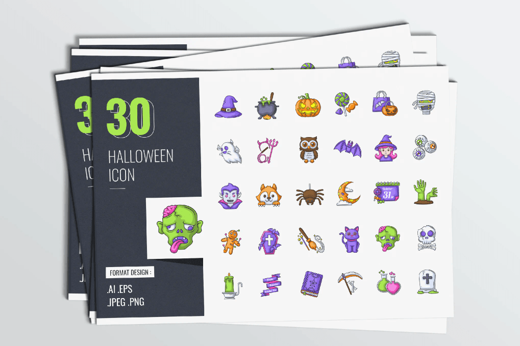 Halloween icon set