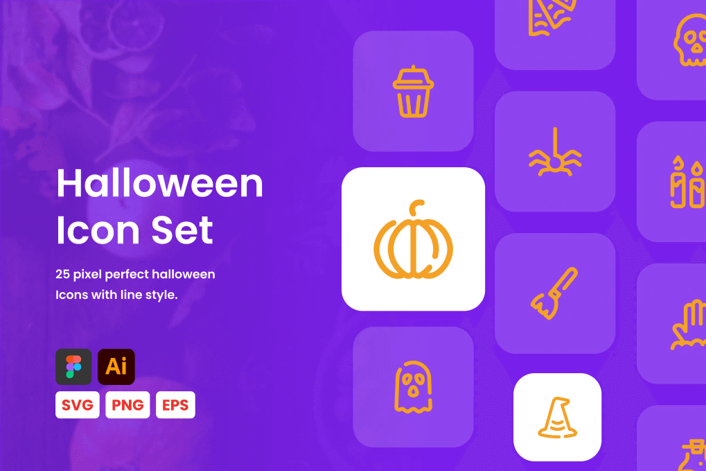 A Halloween icon set