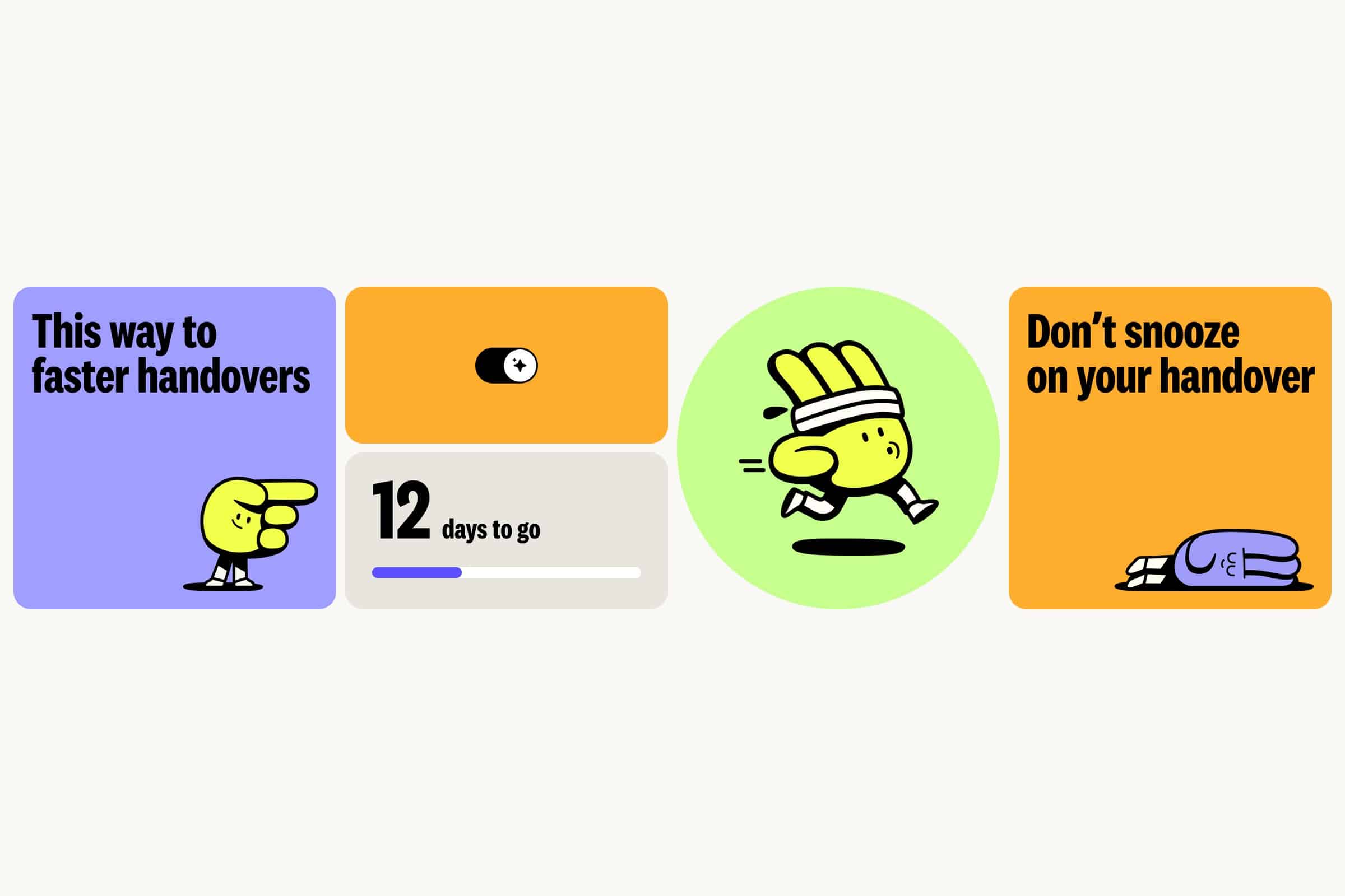 A running hand icons