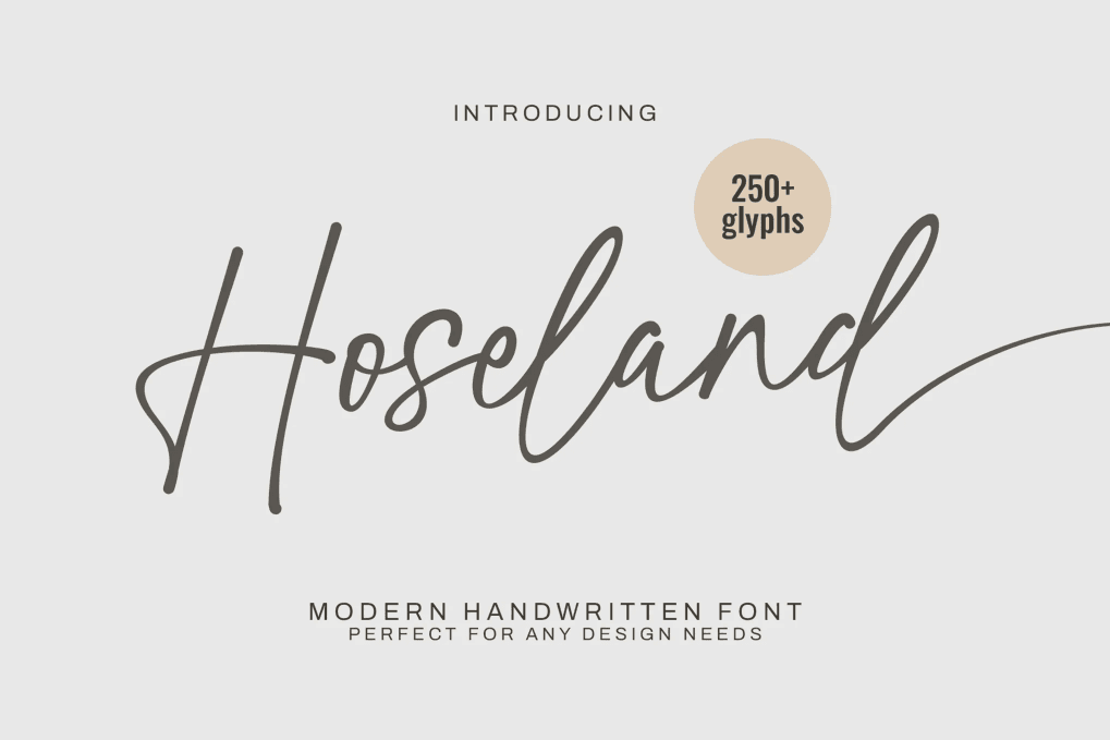 A modern handwritten font