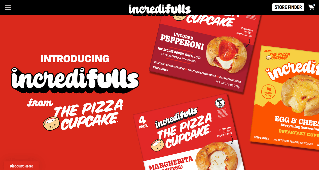 An incredible red website layout