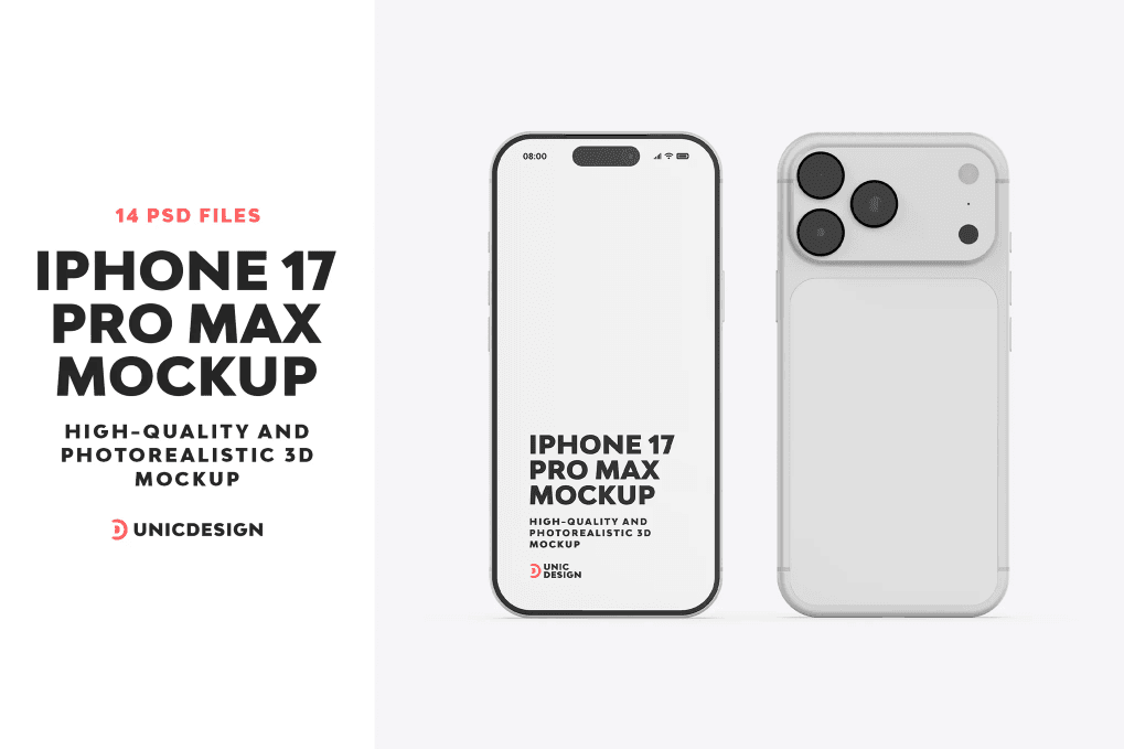 A iPhone 17 pro max mockup