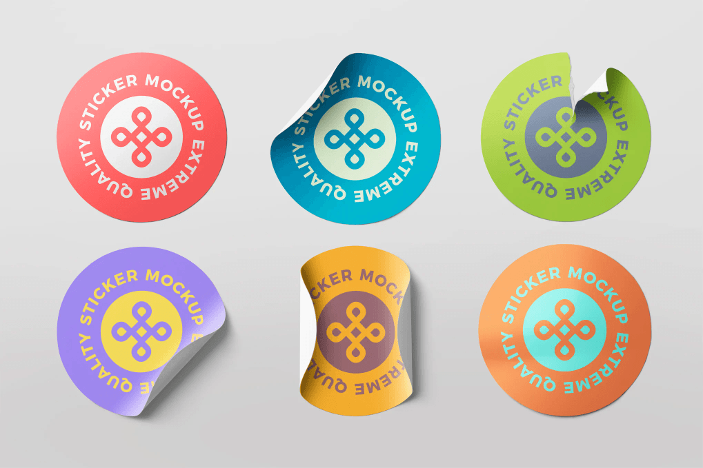 A luxury sticker mockup tempate