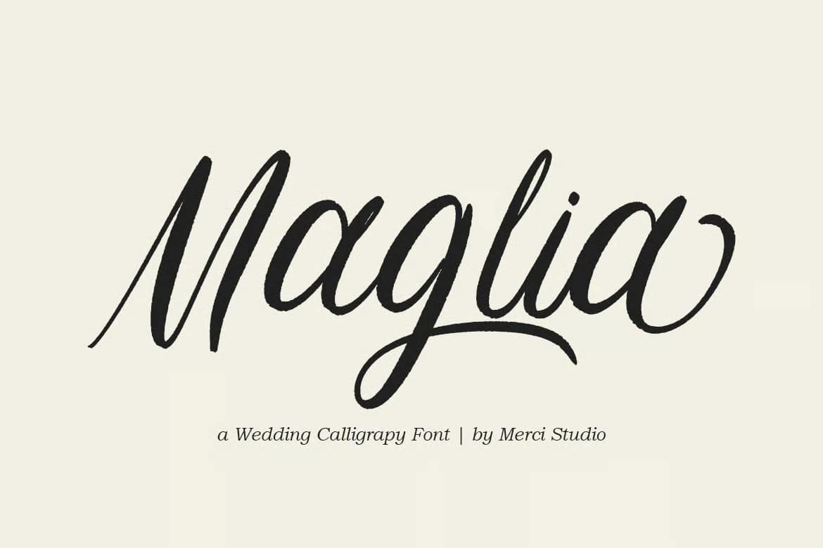 A wedding calligraphy font