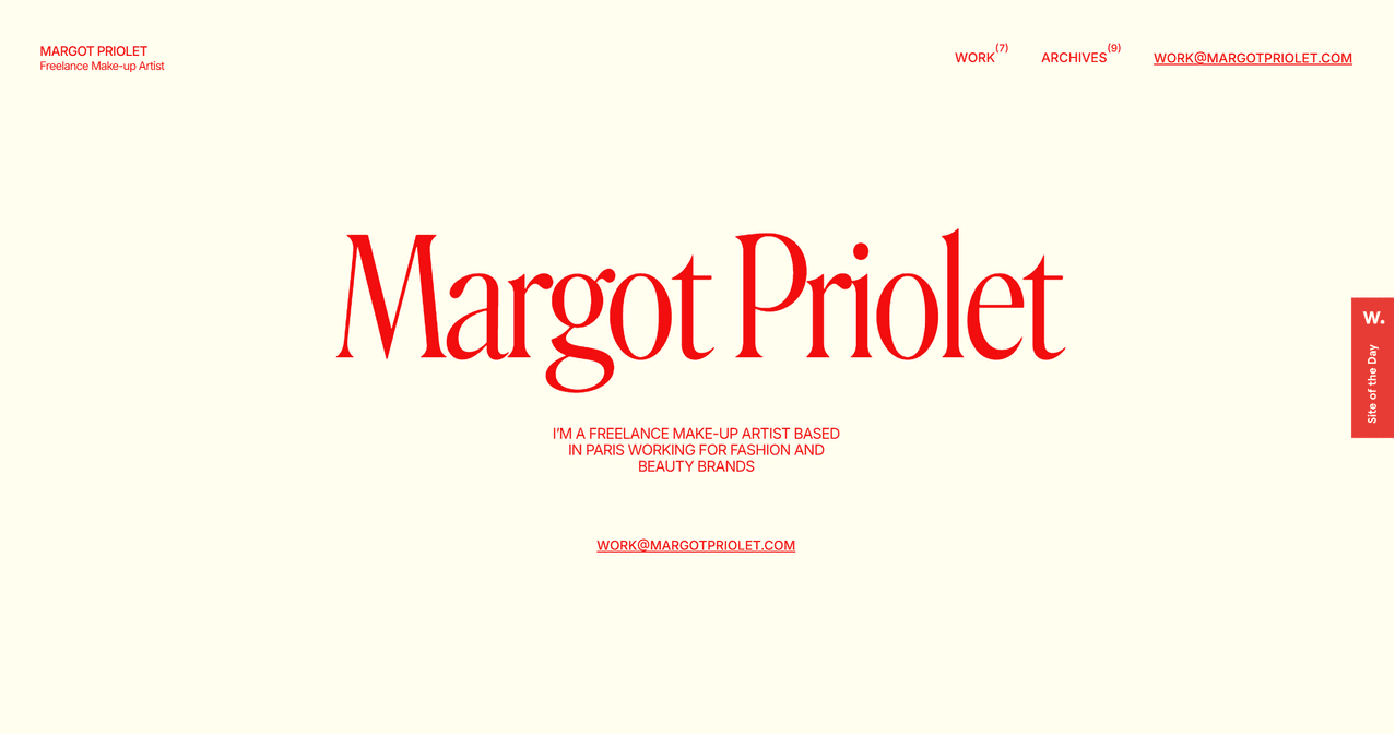 A simple yellow red website layout