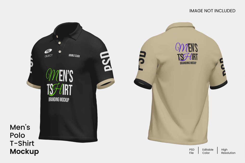 Men's polo shirt mockup