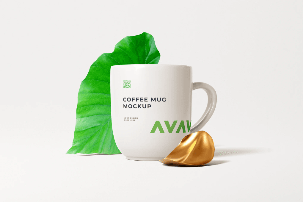 A coffee mug mockup