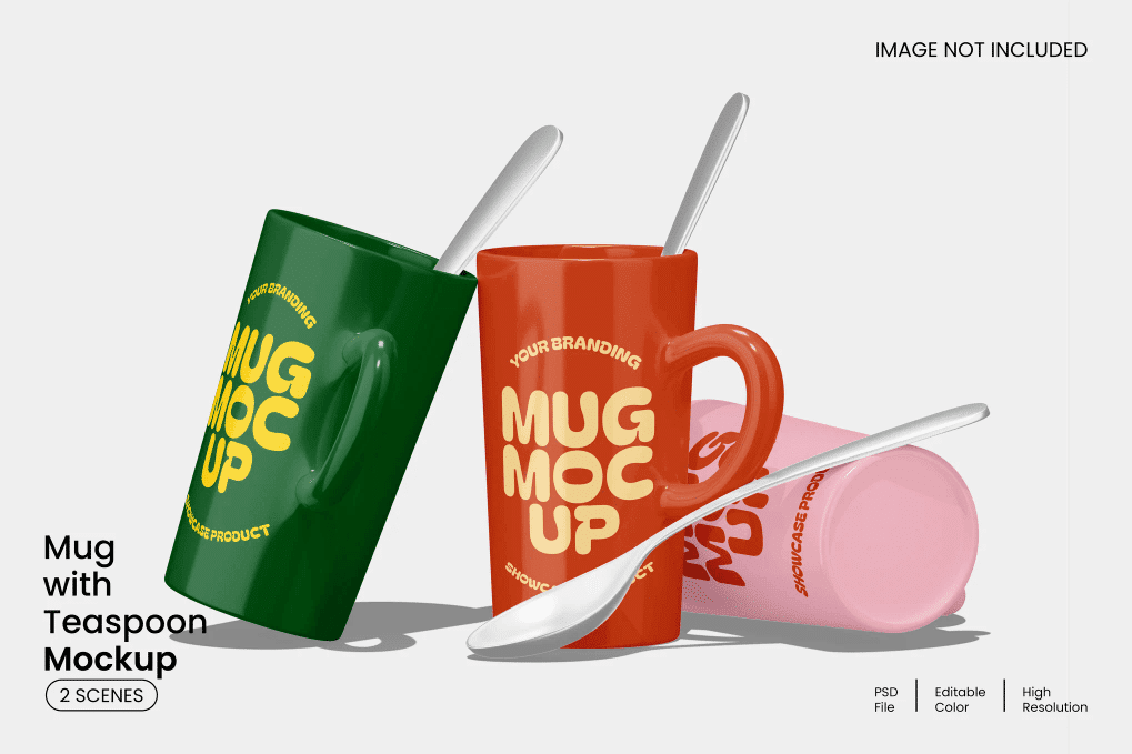 A tall mug mockup