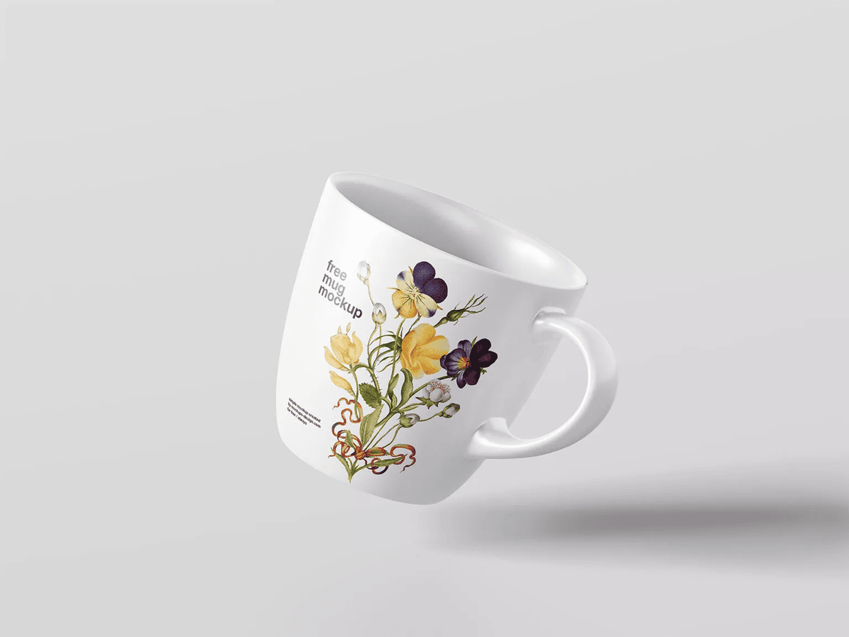 A free mug mockup in 4 scenes