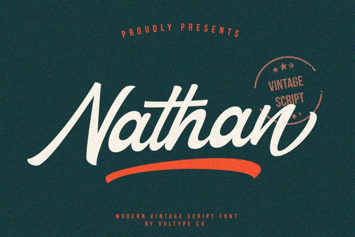 A free vintage script font