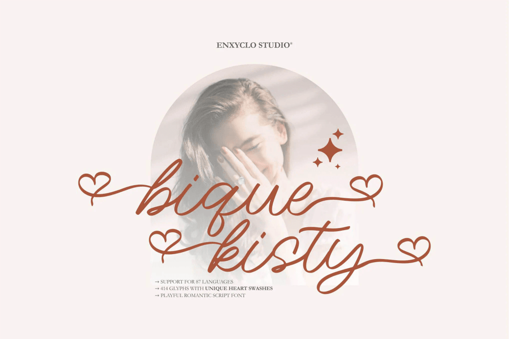 A playful romantic script font