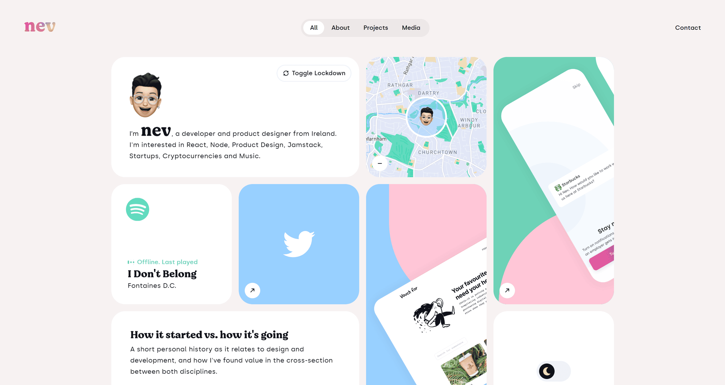 A Nev Flynn website layout