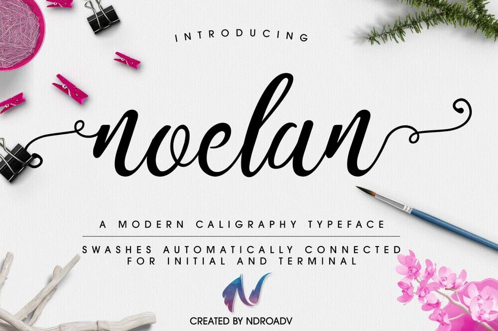 A free modern calligraphy typeface