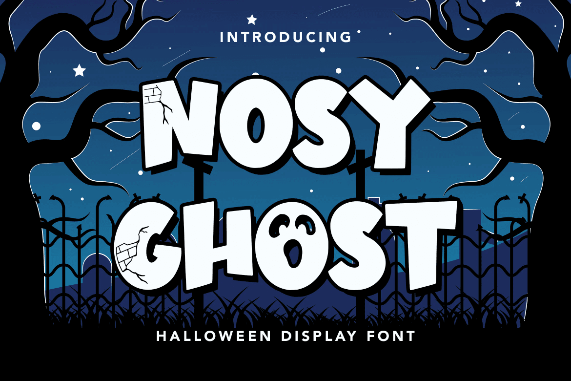A free Halloween display font