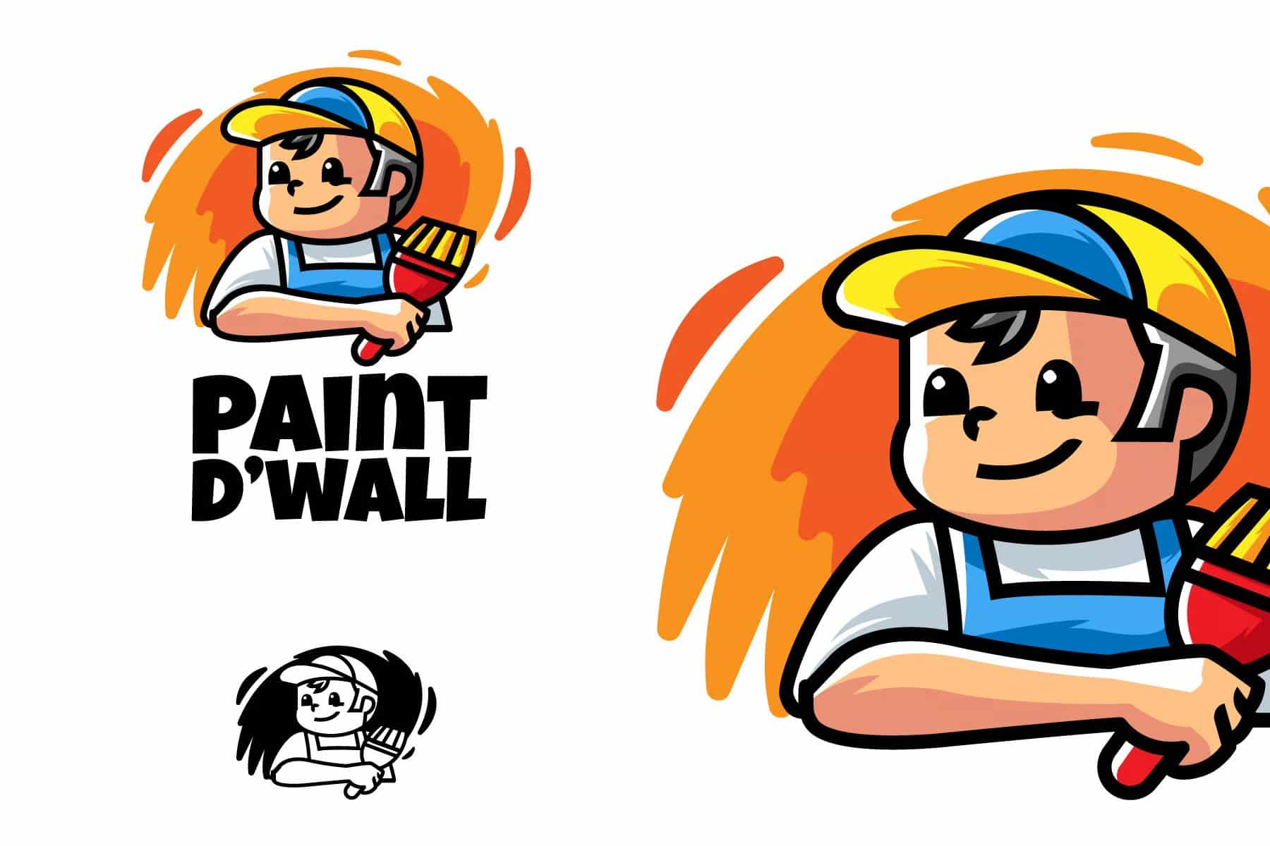 Paint the wall mascot esport logo