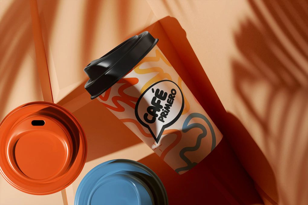 A paper coffee cup mockup