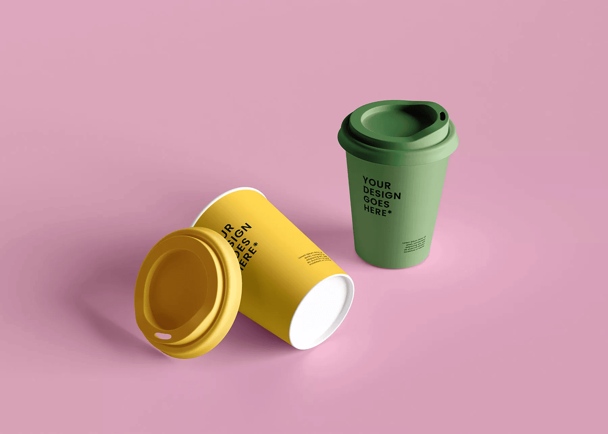 A free paper cup mockup