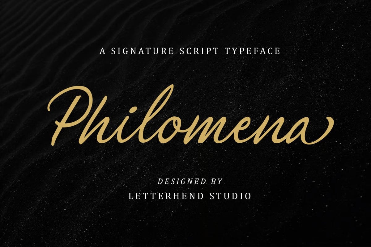 A signature script typeface