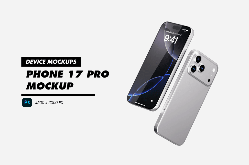 An iPhone 17 Pro mockup